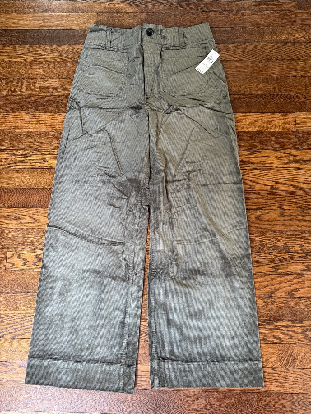 Anthropologie Maeve The Collete Corduroy Pants, NWT, 30 Tall, Olive Green